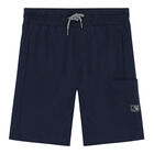 Boys Ivory & Navy Shorts Set, 1, hi-res