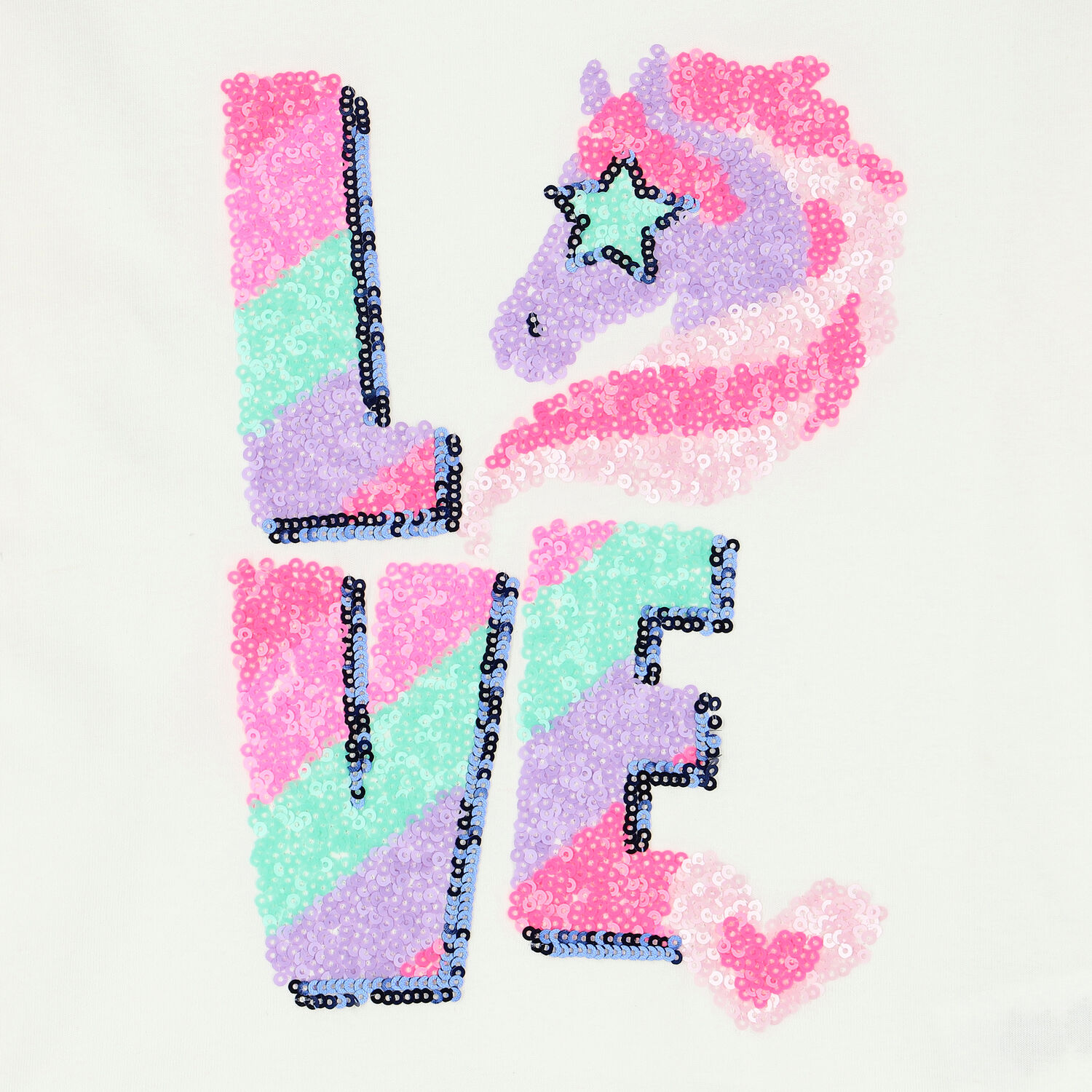 Girls Ivory Unicorn Long Sleeve Top, 1, hi-res