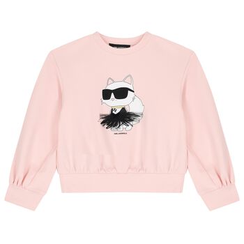 Girls Black Choupette & Ikonik Karl Sweatshirt
