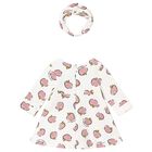 Baby Girls Ivory Apple Dress Set, 1, hi-res