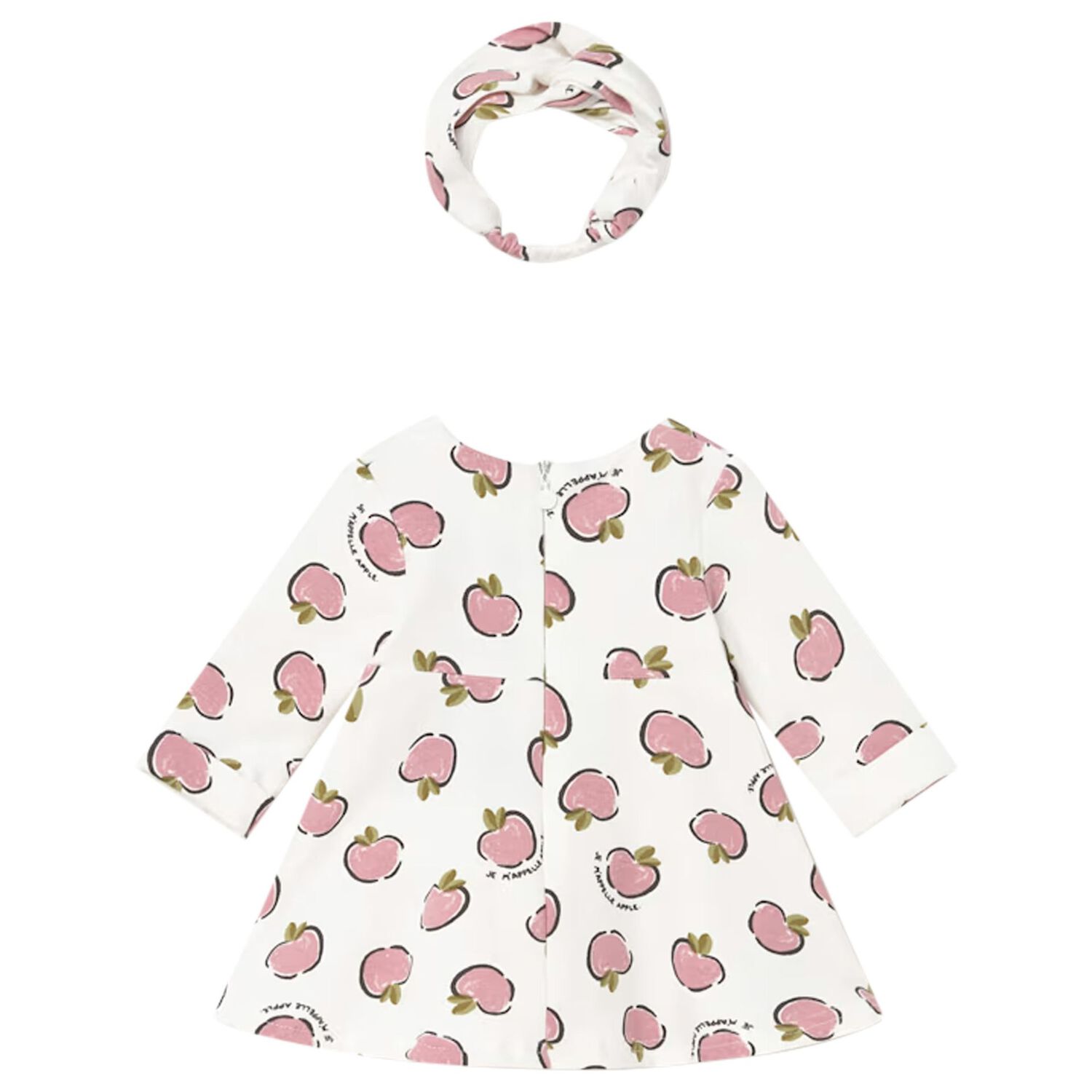 Baby Girls Ivory Apple Dress Set, 1, hi-res image number null