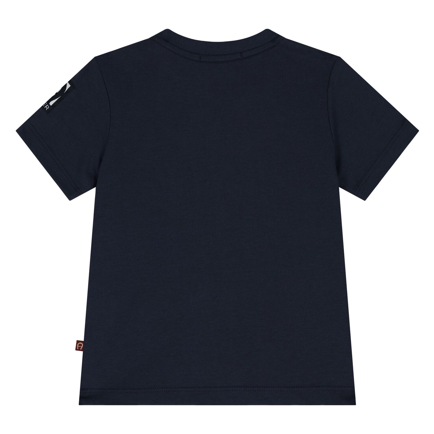 Younger Boys Navy Blue Logo T-Shirt, 2, hi-res