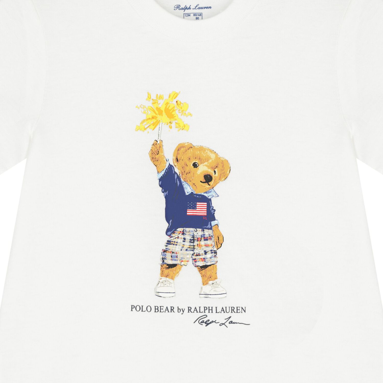 Baby Boys White Polo Bear T-Shirt, 2, hi-res