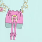 Girls Aqua Logo Bag Dress, 3, hi-res