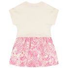 Girls Ivory & Pink Underwater Barocco Dress, 1, hi-res
