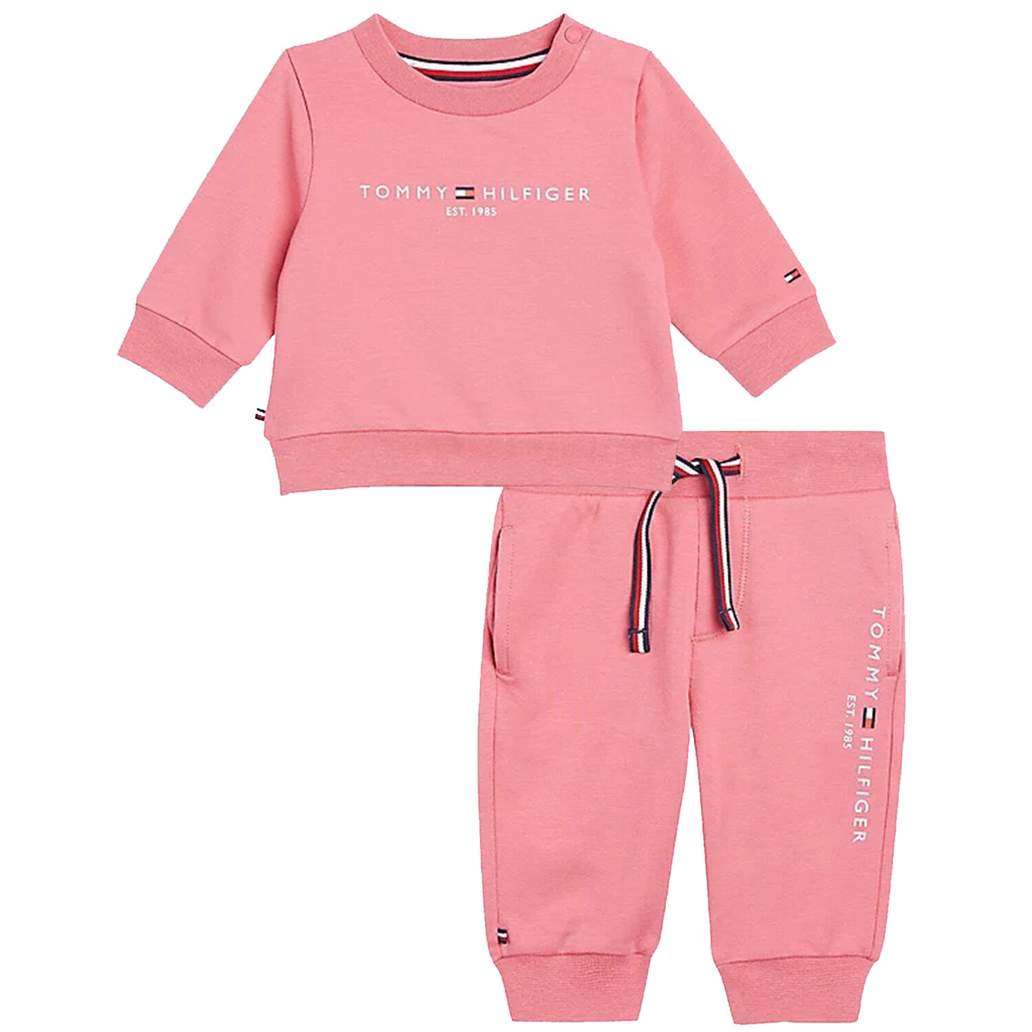 Baby Girls Pink Logo Tracksuit, 1, hi-res