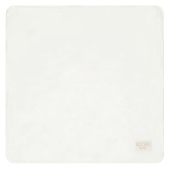 Ivory Teddy Bear Baby Blanket