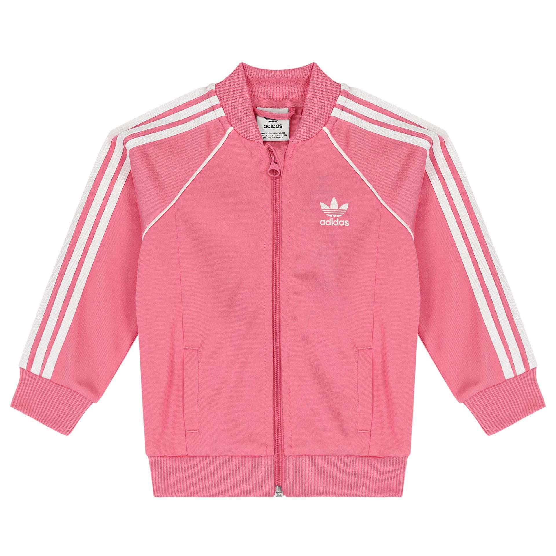 Adidas Kids Baby Girls Pink Logo Tracksuit Junior Couture UK