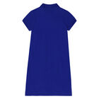 Girls Blue Logo Polo Dress, 1, hi-res