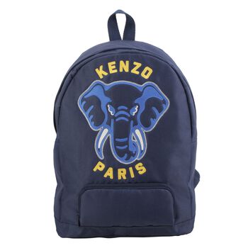 Navy Blue Elephant Logo Backpack