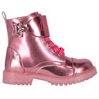 Girls Pink Logo Boots, 1, hi-res