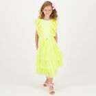 Girls Yellow Tulle Skirt, 1, hi-res