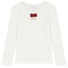 Girls White & Red Logo Skirt Set, 1, hi-res