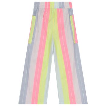 Girls Multi-Coloured Stripes Trousers