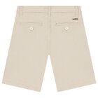 Boys Beige Chino Shorts, 1, hi-res