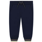 Baby Boys Yellow, Ivory & Navy 3-Piece Tracksuit, 1, hi-res