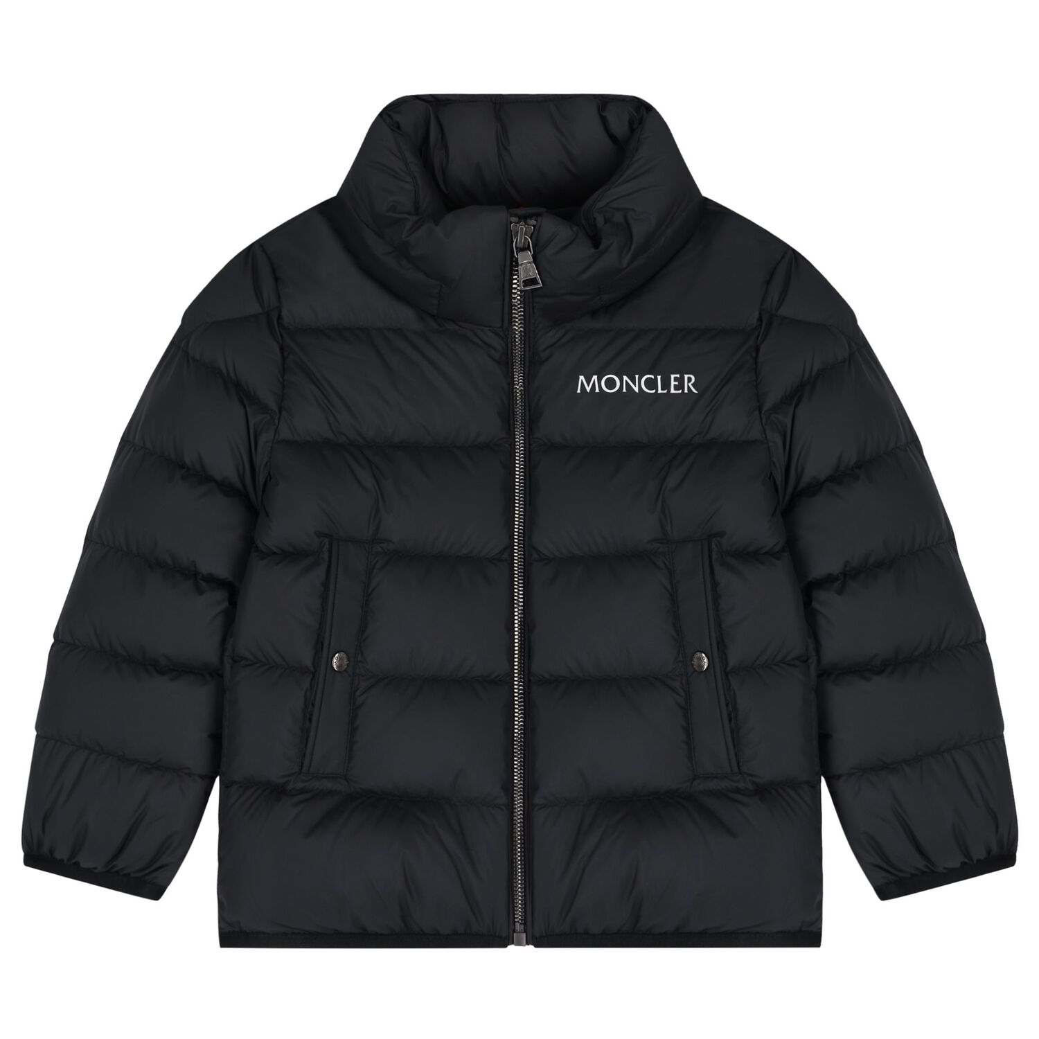 Boys Black Logo Padded Jacket, 1, hi-res image number null