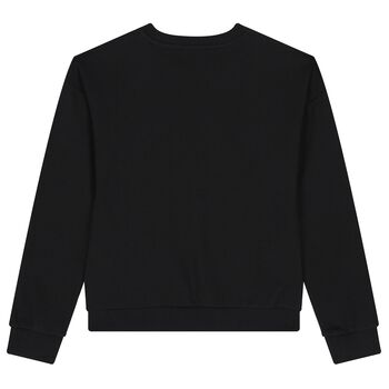 Girls Black Logo Sweatshirt
