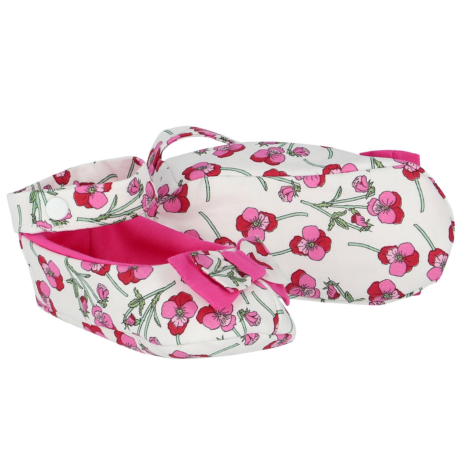 Baby Girls Pink Floral Pre Walker Shoes, 1, hi-res