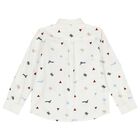 Boys White Logo Shirt, 1, hi-res