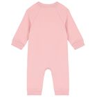 Baby Girls Pink Logo Romper, 2, hi-res