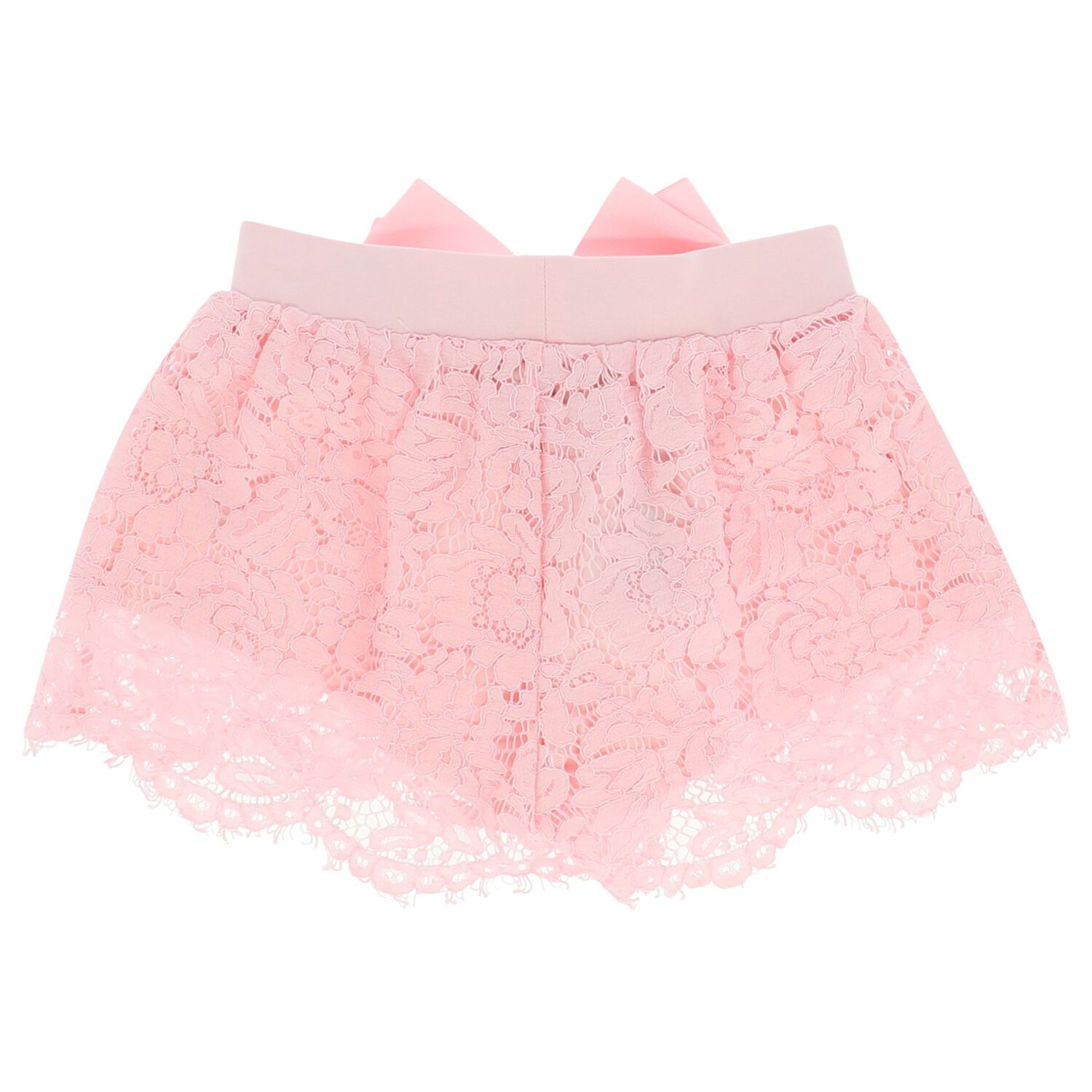 Girls Pink Lace Shorts, 3, hi-res