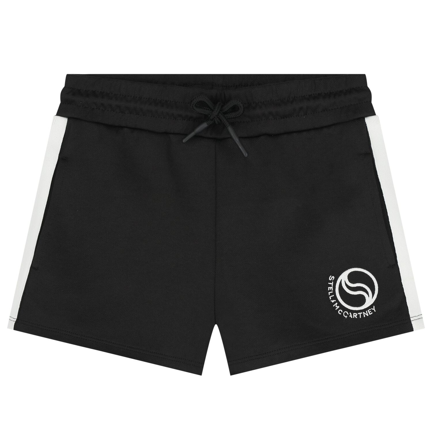 Girls Black Logo Shorts, 1, hi-res