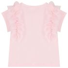 Girls Pink Ruffled Skirt Set, 1, hi-res
