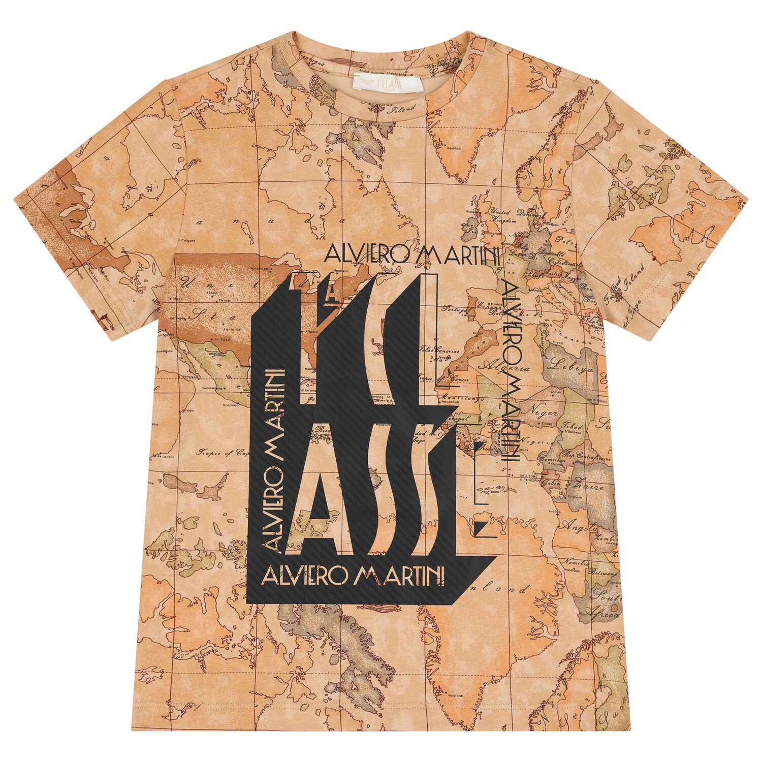 Boys Beige Geo Map T-Shirt, 1, hi-res image number null