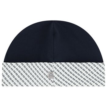Baby Boys Blue & White Logo Hat