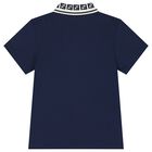 Boys Navy Logo Polo Shirt, 1, hi-res