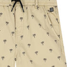 Boys Beige Palm Tree Shorts, 1, hi-res