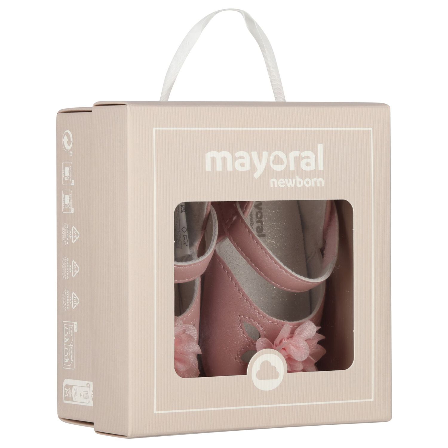 Baby Girls Pink Flower Pre Walker Shoes, 3, hi-res