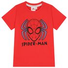 Boys Red & Grey Spiderman Pyjamas, 1, hi-res