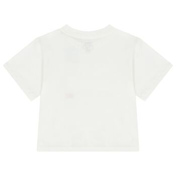 Girls White Flag T-Shirt