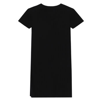 Girls Black Logo Knitted Dress