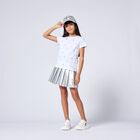 Girls White Logo T-Shirt, 1, hi-res