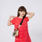 Girls Pink Logo Tulle Dress, 1, hi-res