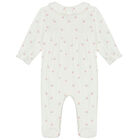 Baby Girls Ivory Floral Babygrow, 1, hi-res