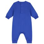 Baby Boys Blue Polo Bear Romper, 1, hi-res