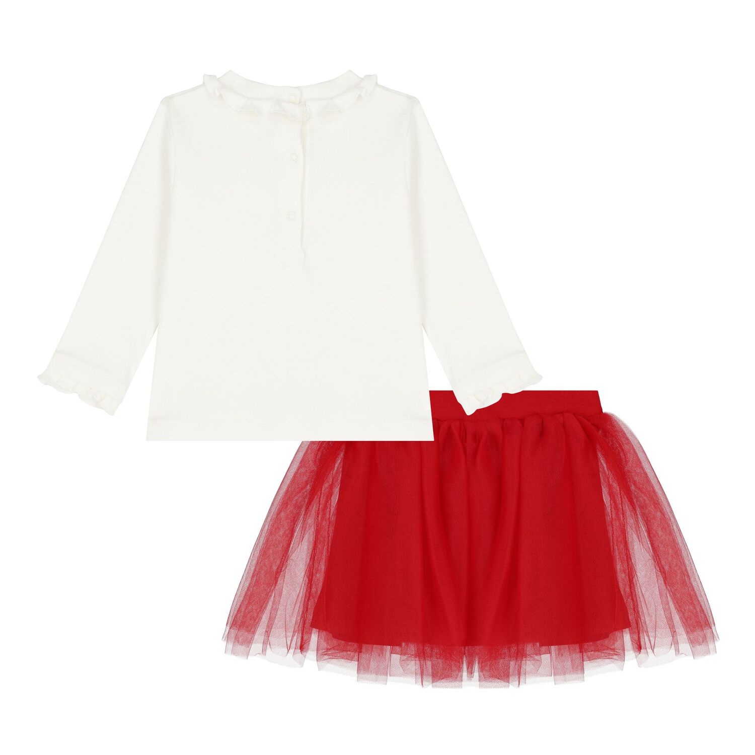 Baby Girls Ivory & Red Skirt Set, 1, hi-res