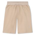 Boys Beige Logo Shorts, 1, hi-res