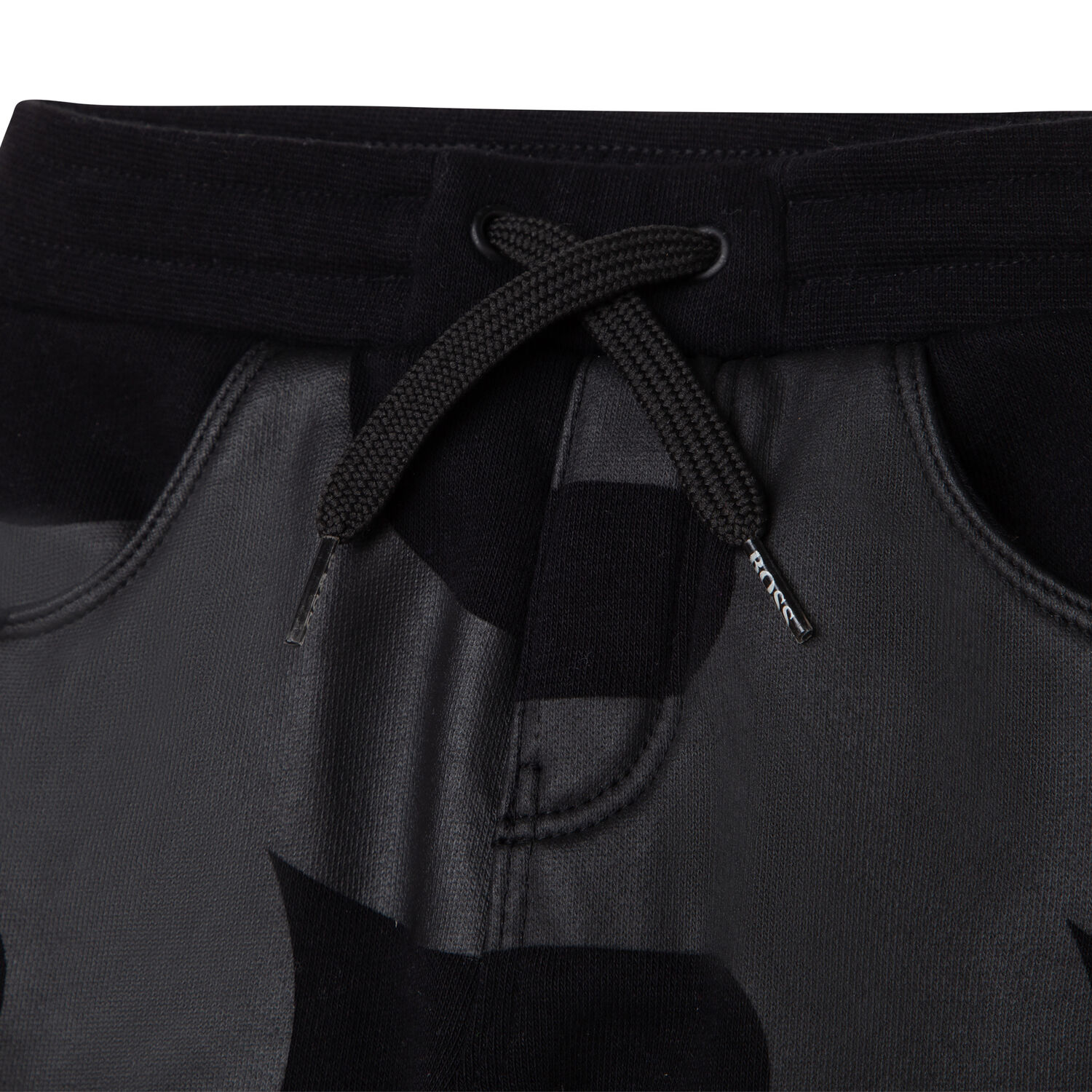 Younger Boys Black Logo Joggers, 1, hi-res