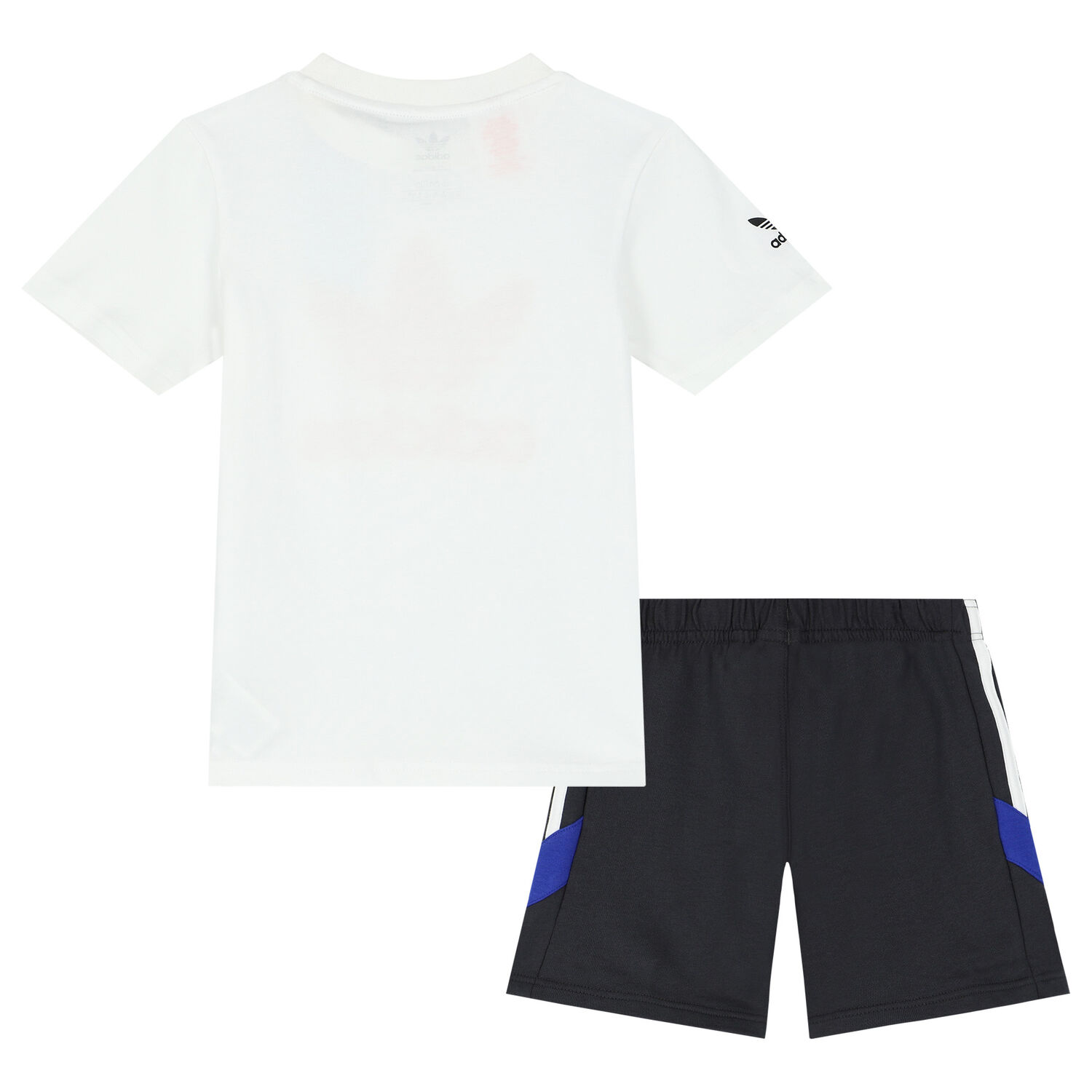 White & Black Logo Shorts Set, 1, hi-res