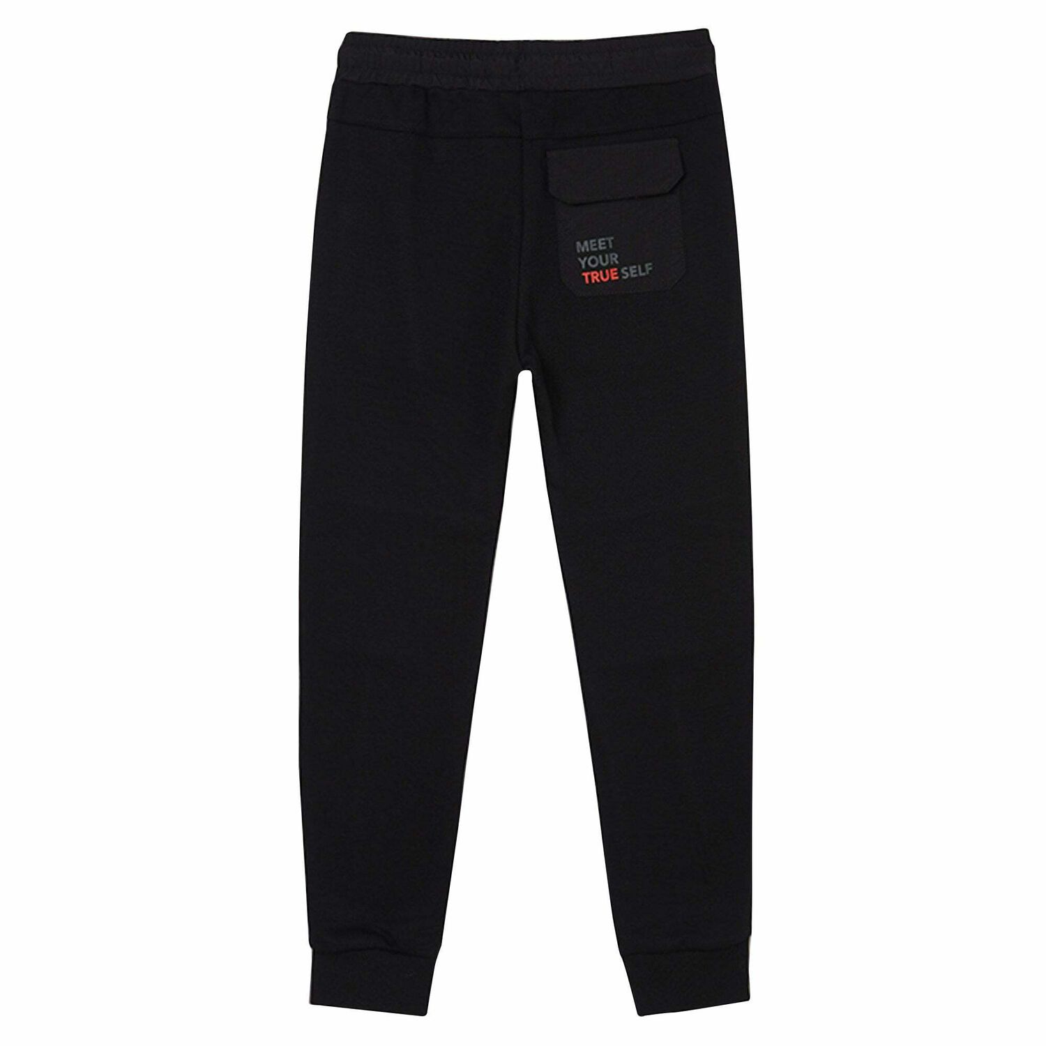Boys Black Joggers, 1, hi-res