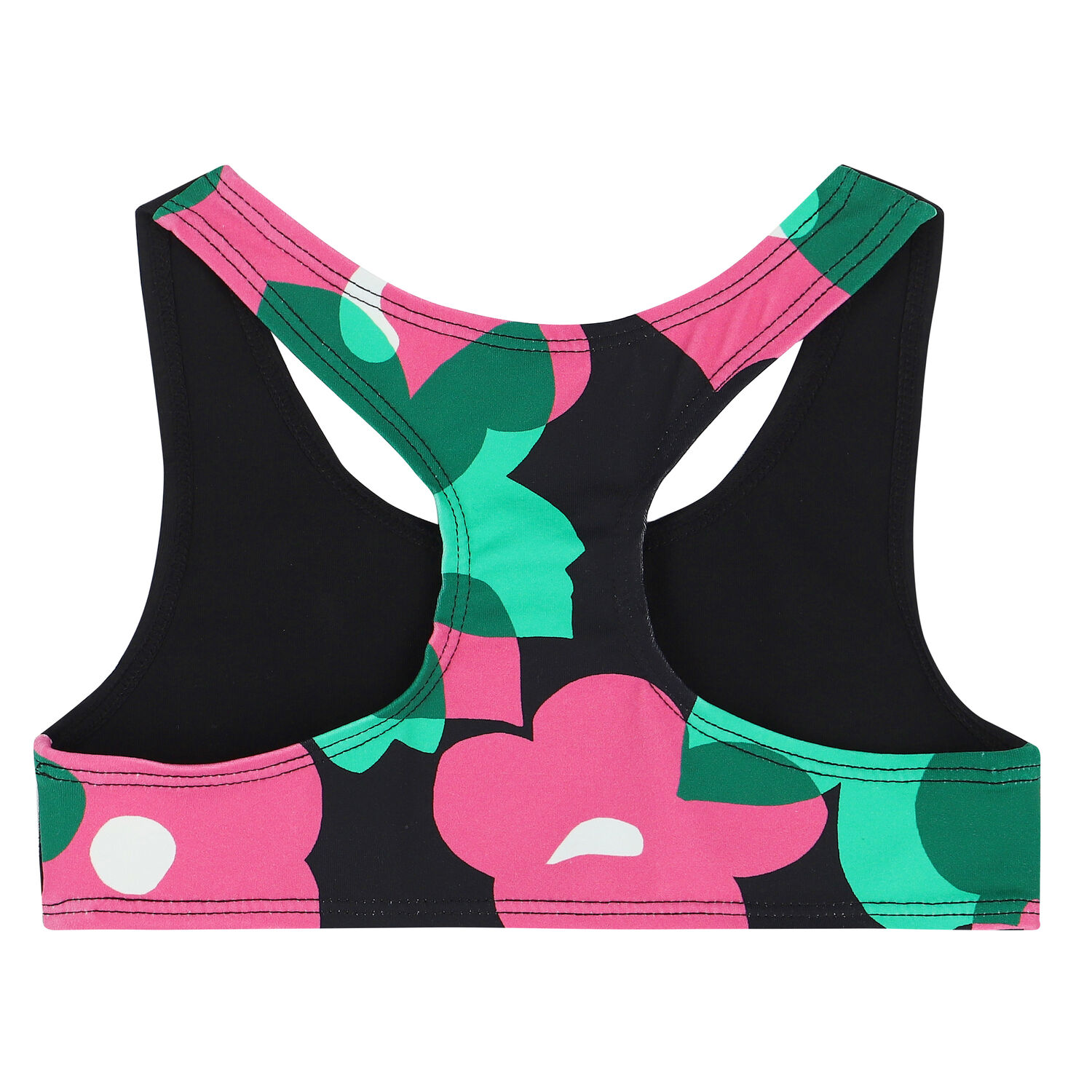 Girls Black Logo Bralette, 1, hi-res