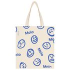 Girls Ivory Smiley Tote Bag, 1, hi-res