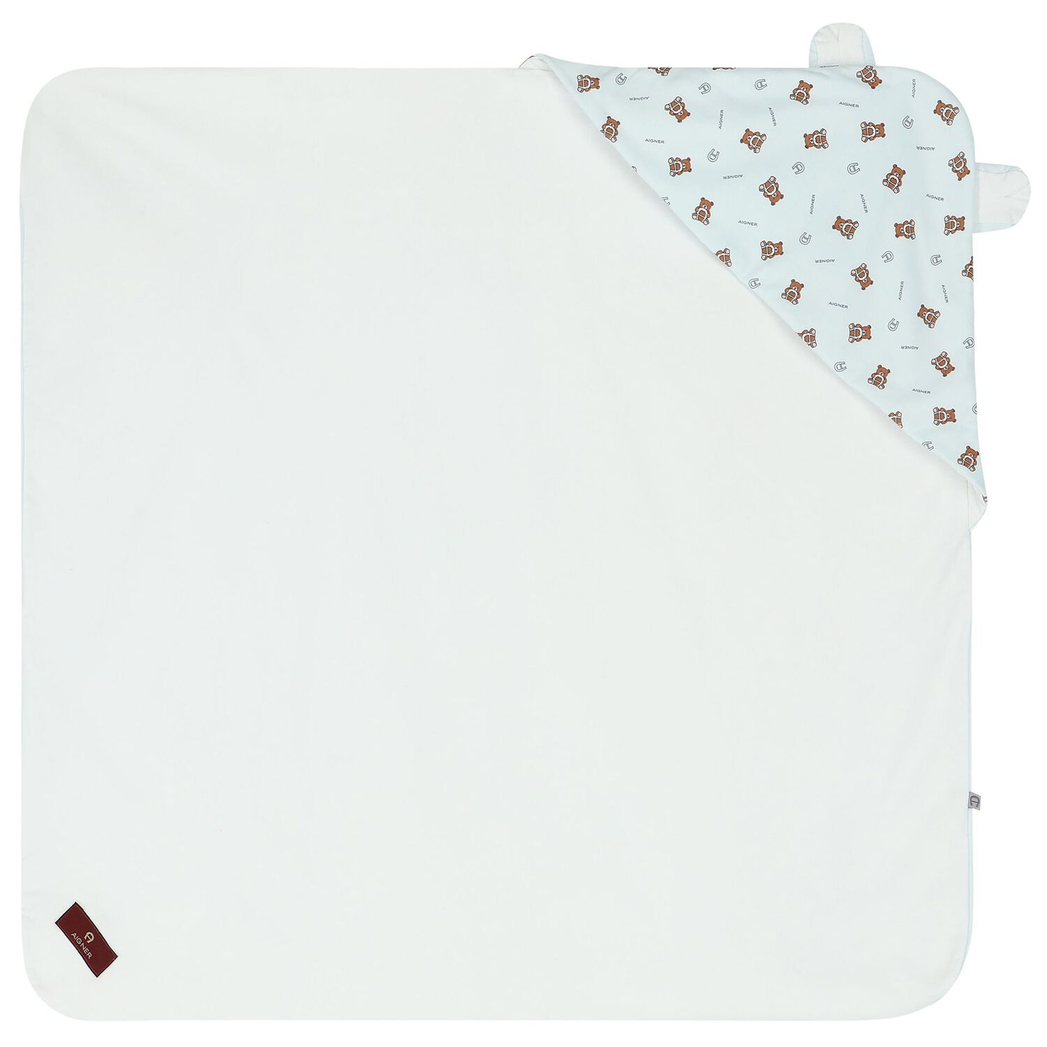 Baby Boys White & Blue Logo Babygrow Set, 1, hi-res