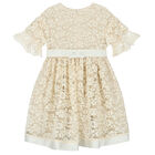 Girls Ivory Lace Dress, 1, hi-res