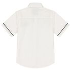 Boys Ivory & Navy Blue Short Set, 1, hi-res